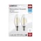 Satco 5.5-Watt B11 LED - Clear - Candelabra Base - 5000K - 500 Lumens - 120 Volts, 2PK S21829 - alternate 3